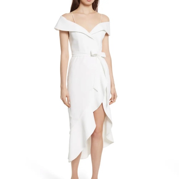 Alice + Olivia Josie Ruffle Wrap Dress - Picture 1 of 9